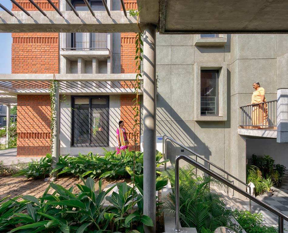 CHITRAKUT Residences / AANGAN Architects - Exterior Photography, Facade, Garden, Courtyard