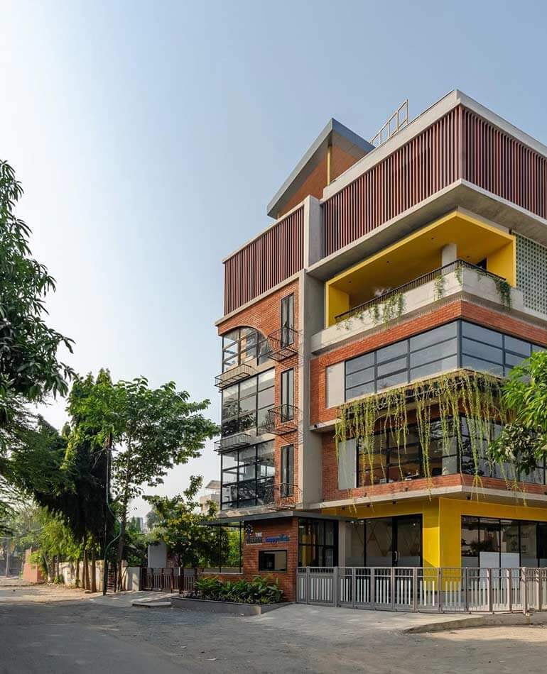 KAARYASHALA Office / AANGAN Architects - Interior Photography, Stairs, Beam